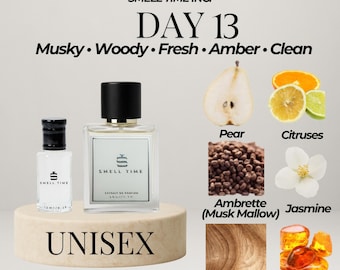 Day Thirteen Unisex Perfume: Woody Leather Scent - Handmade Extrait de Parfum