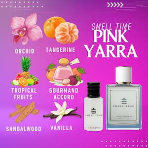 Tropical Vanilla Perfume – Sweet Musk & Floral Extrait – Pink Yarra by Smell Time USA