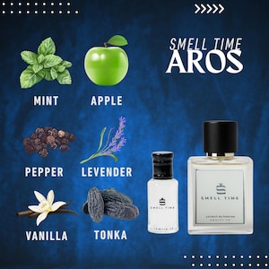 Aros | Fresh Citrus Aromatic Perfume for Men | Green Apple, Vanilla & Amber | Smell Time USA
