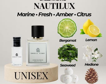 Nautilux – Marine Salty Ambergris Extrait de Parfum | Fresh, Clean & Long-Lasting Unisex Scent