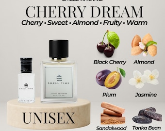 Cherry Dream  | Sweet Cherry & Almond Blend | Long-Lasting Warm  Fruity Scent | Valentine Perfume Gift