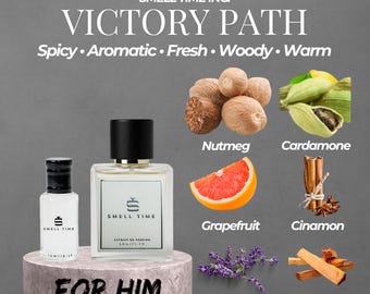 Victory Path | Spicy, Woody & Aromatic Scent | Long-Lasting Handmade Perfume | Smell Time USA