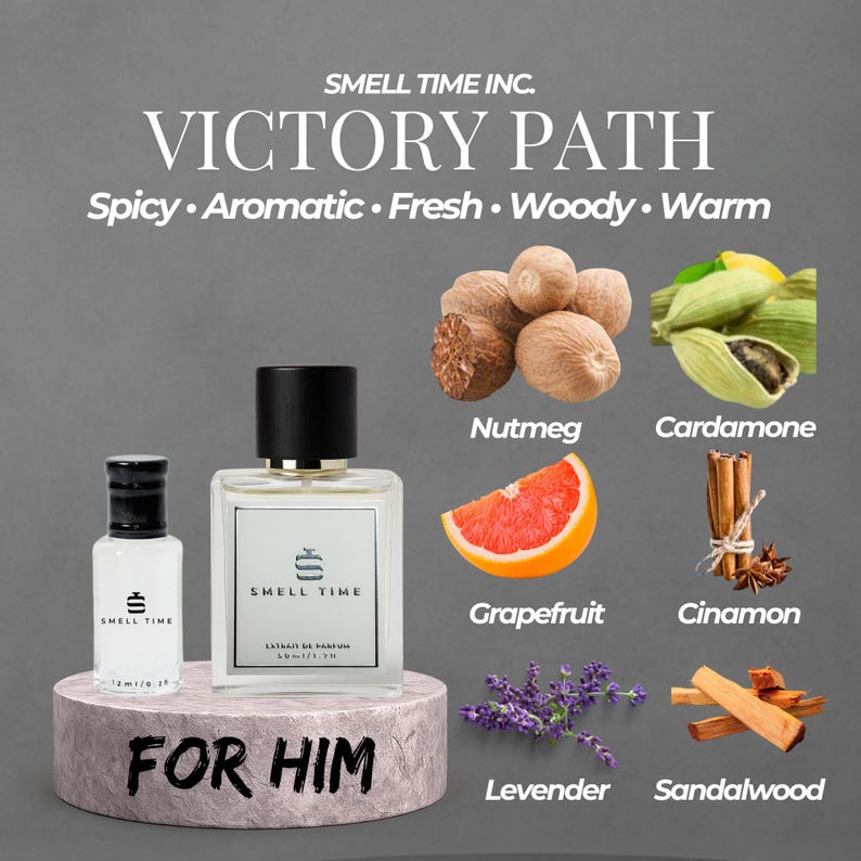 Victory Path | Spicy, Woody & Aromatic Scent | Long-Lasting Handmade Perfume | Smell Time USA image 1