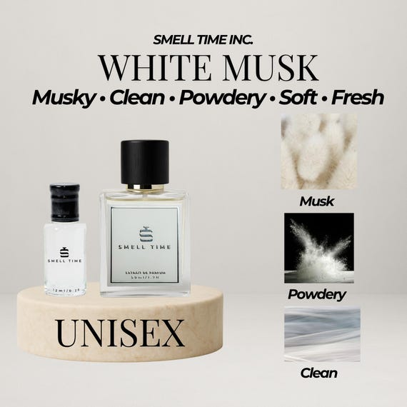 White Musk Perfume: Soft Powdery Clean Scent - Etsy