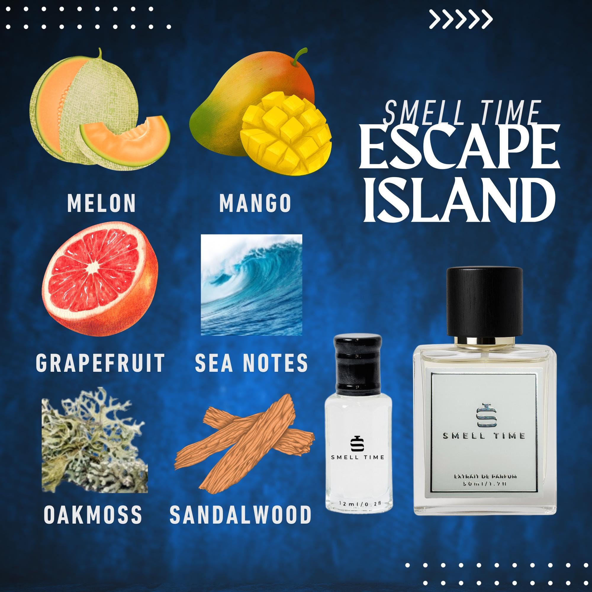 Aquatic Citrus Cologne for Men: Escape Island Fragrance Spray