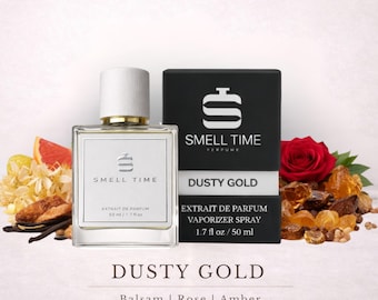 Dusty Gold Extrait de Parfum – Amber Vanilla Musk Perfume | Unisex Long-Lasting Luxury Floral Fragrance