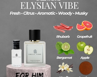 Elysian Vibe | Aromatic Citrus & Woods | Long-Lasting  Handmade | Smell Time USA