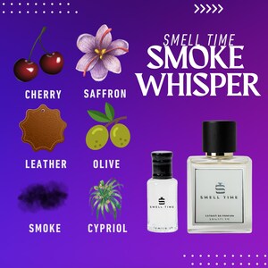 Smoke Whisper Perfume | Smoky Cherry & Woody Blend | Bold  Long-Lasting Unisex Scent | Smell Time USA