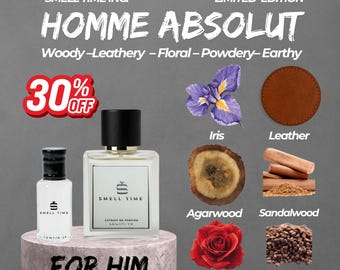 Homme Absolut Extrait de Parfum – Iris Leather Oud