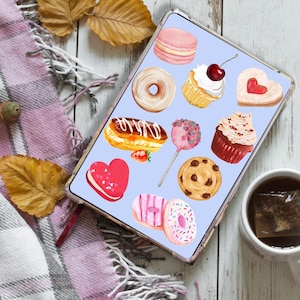 Sweets Kindle Insert for Clear Case -Printable- Paperwhite, Basic, Oasis | Bookish | Girly | Aesthetic | Blue