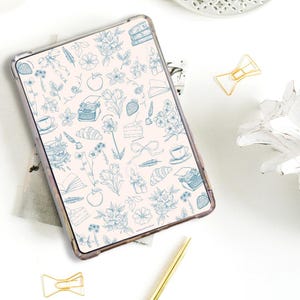 Book Lover Kindle Insert for Clear Case -Printable- Paperwhite, Basic, Oasis | Bookish | Girly | Aesthetic | Blue