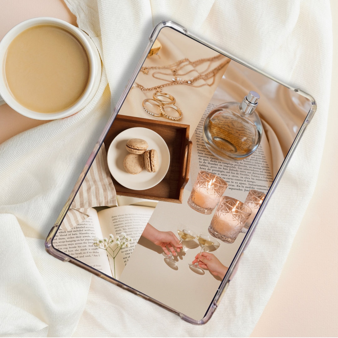 Beige Collage Kindle Insert for Clear Case -printable- Paperwhite ...