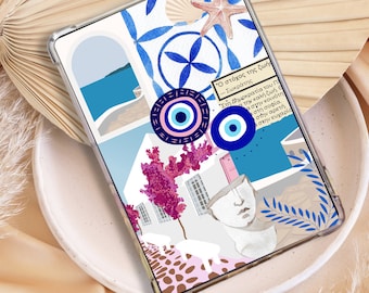 Greece Collage Kindle Insert for Clear Case -Printable- Paperwhite, Basic, Oasis | Bookish | Girly | Aesthetic