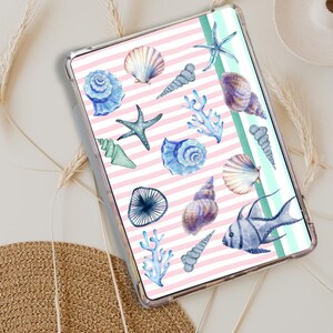 Blue Sea Aesthetic Kindle Insert for Clear Case -Printable- Paperwhite, Basic, Oasis | Bookish | Girly | Aesthetic | Blue