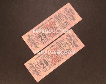 Set von 2 Led Zeppelin Konzert Karten Jan 29 Jan 1975 Greensboro N.C. Reproduktion