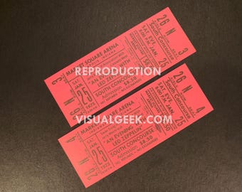 Led Zeppelin Konzertkarten 25 Januar 1975 Marktplatz Arena Rote Südhalle Repliken