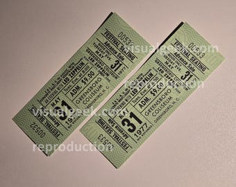 2 Paar Led Zeppelin Konzert Karten 31 May 1977 Greensboro Coliseum N.C. Reproductions