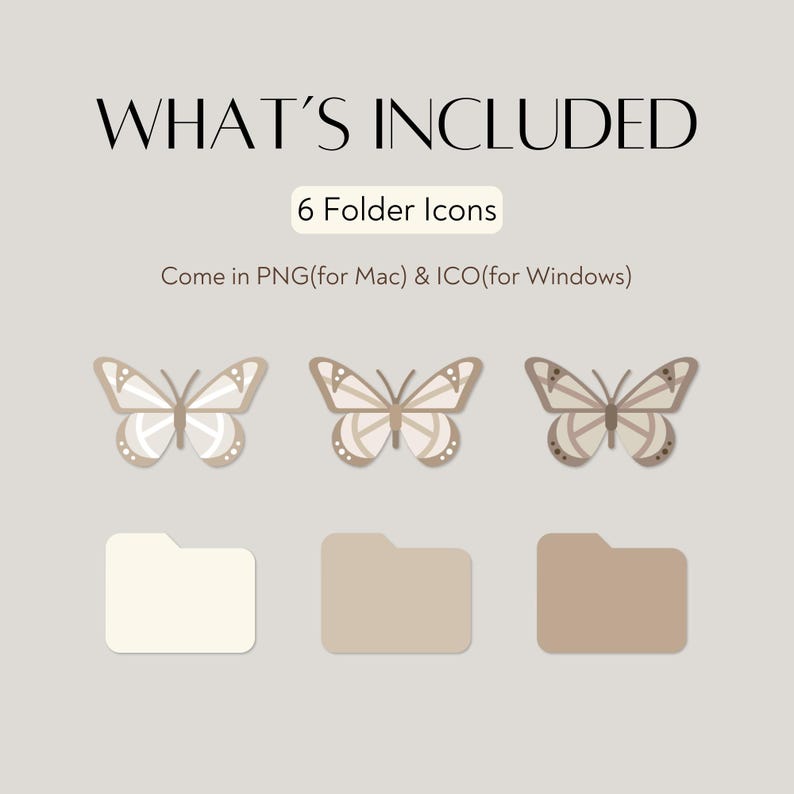 Neutral Folder Icon Picture Neutral Desktop Organizer Wallpapers With Editable Canva Template for ...