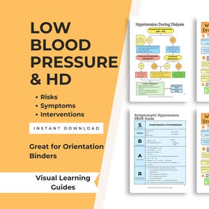 Dialysehandleiding voor verpleegkundigen over lage bloeddruk: Hypotensie en hemodialyse (digitale download)