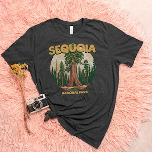 Sequoia National Park T-Shirt, Retro Vintage National Park Tee, Sequoia Tree Shirt, Nature Lover Gift, National Park Souvenir