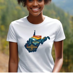 West Virginia Shirt, WV State T-shirt, West Virginia t-shirt, West Virginia Graphic Tee, Shirt of West Virginia, T-Shirt of West Virginia