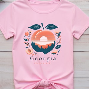 Georgia shirt, Georgia t-shirt, Georgia state shirt, Peach state shirt, Mens shirt, Ladies shirt, Outdoor Nature shirt, Peach Graphic Tee