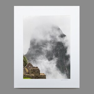 Cloud Veil - Machu Picchu wall art home decor, Peru photograph, matted, signed, and ready to frame by Richard Schultz