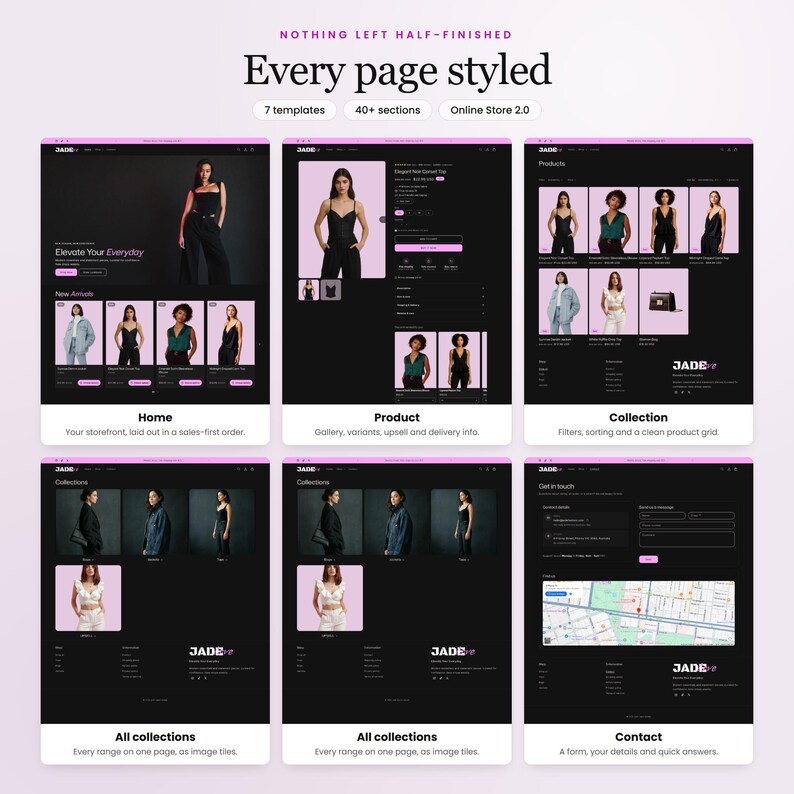 Fashion Shopify Theme, Women's Clothing and Accessories Shopify Template, Jade Boutique Website Template image 7