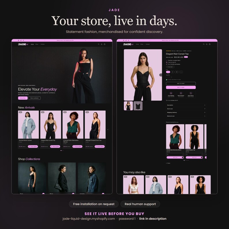Fashion Shopify Theme, Women's Clothing and Accessories Shopify Template, Jade Boutique Website Template image 11