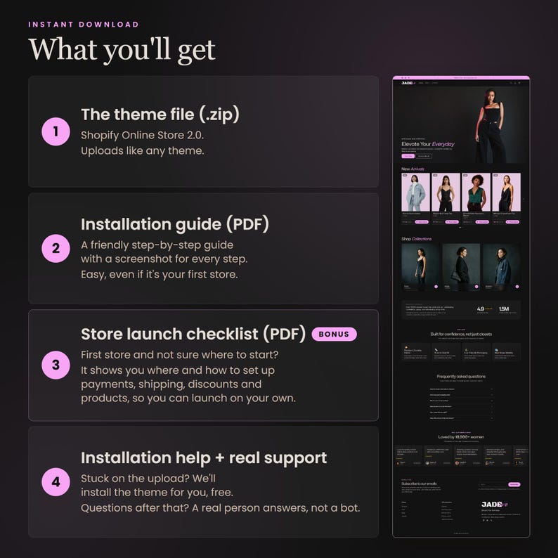 Fashion Shopify Theme, Women's Clothing and Accessories Shopify Template, Jade Boutique Website Template image 9