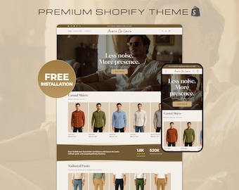 Avaro De Lavin Shopify Theme: Elegant Website Template for Men’s Fashion & Lifestyle