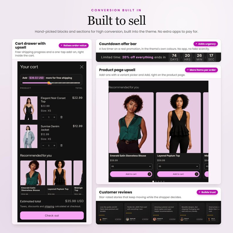 Fashion Shopify Theme, Women's Clothing and Accessories Shopify Template, Jade Boutique Website Template image 5