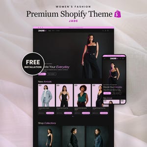 Fashion Shopify Theme, Women's Clothing and Accessories Shopify Template, Jade Boutique Website Template image 1