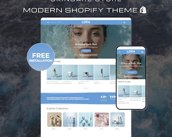 Lora - Modern Skincare & Cosmetics Shopify Theme, Wellness, Elegant Beauty