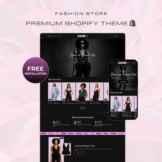 Jade Shopify Theme: Modern Website Template for Fashion & Jewelry