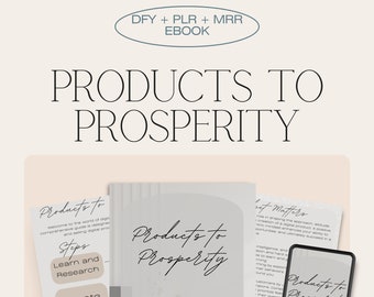 E-book Produtos para a Prosperidade com Direitos de Marca Própria (PLR) + Direitos de Revenda Master (MRR) DFY; Crie, construa, venda e dimensione produtos digitais