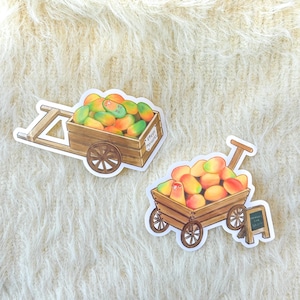 Lovebird Parrot in Mango Cart Stickers