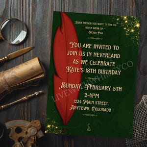 Neverland Birthday/Shower Invitation Template