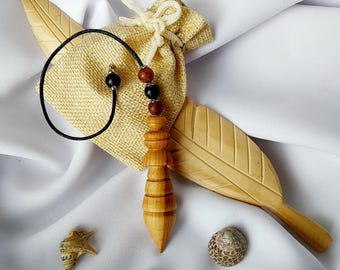 Péndulo de radiestesia/adivinación en madera de haya