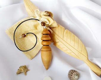 Péndulo adivinatorio/radiestesia en madera de peral