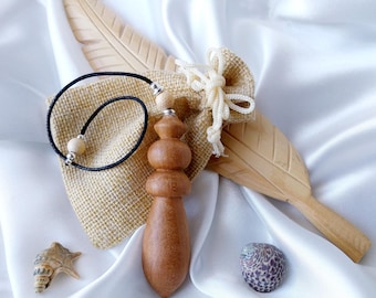 Péndulo radiestésico/adivinatorio en madera de peral