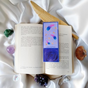 Marque Page Rose Violette