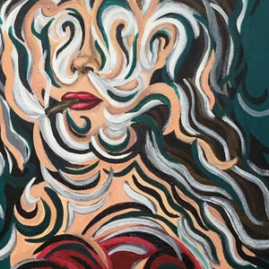 SMOKE BECOMES ME digital art print