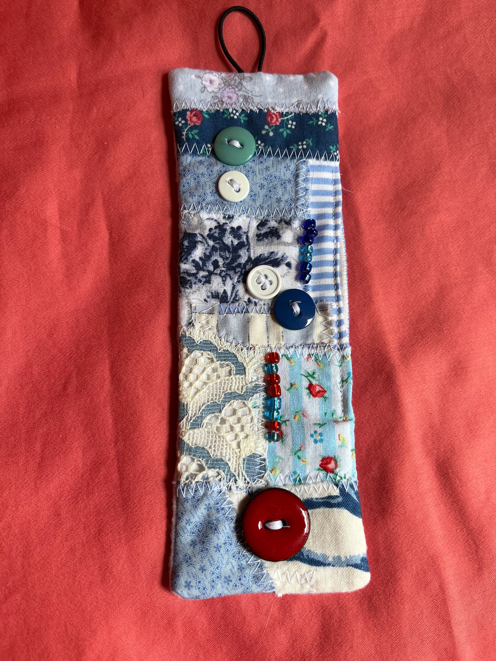 Blue - 1.5cm Handmade Fabric Small Button (Set of 12) 17 main image 0