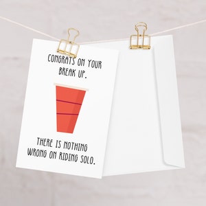 Breakup Card, Divorced Celebration Card, Greeting, Funny Divorce Card, Funny Break Up Gift, Breakup Humor, Divorce Parties, Break Up Merch