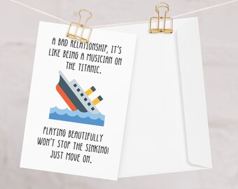 Breakup Card, Divorced Celebration Card, Greeting, Funny Divorce Card, Funny Break Up Gift, Breakup Humor, Divorce Parties, Break Up Merch