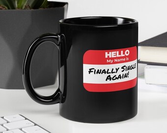 Echtscheiding mok, break-up koffiemok, grappige echtscheiding koffiemok, break-up cadeau voor een vriend, break-up merchandise, echtscheiding cadeau, eindelijk weer single