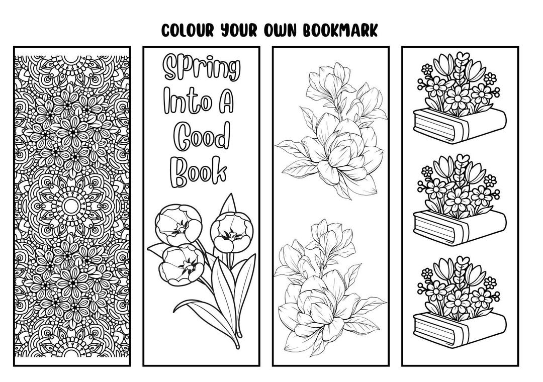 Bookmark - Colour Your Own - Etsy