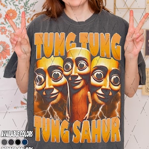 Limited Comfort Colors Tung Tung Tung Sahur Brainrot Shirt, Funny Italian Brainrot Meme Vintage T-Shirt, Gift For Women and Man Unisex Shirt
