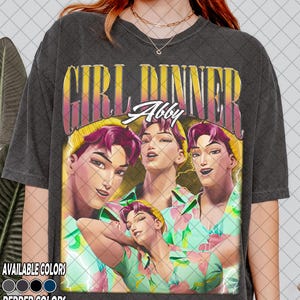 Beperkt comfort kleuren meisjesdiner Abby vintage T-shirt, meisjesdiner Abby bootleg grafisch T-shirt, cadeau voor vrouwen en mannen T-shirt uniseks